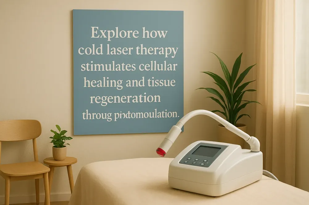 Explore how cold laser therapy stimulates cellular healing and tissue regeneration through photobiomodulation.