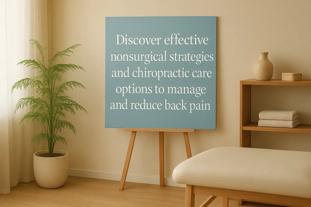 Discover effective nonsurgical strategies and chiropractic care options to manage and reduce back pain.