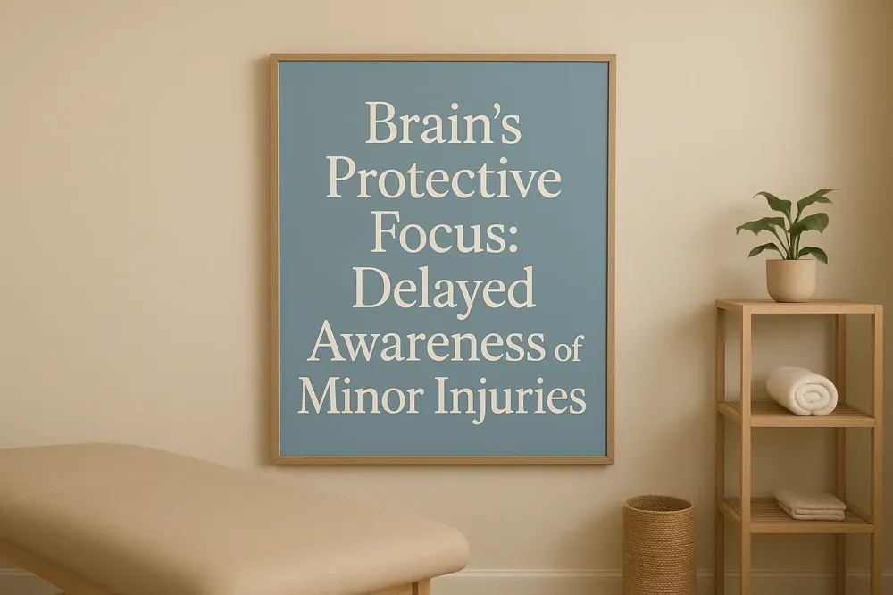 Brain's Protective Focus: Delayed Awareness of Minor Injuries
