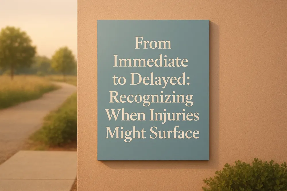 From Immediate to Delayed: Recognizing When Injuries Might Surface