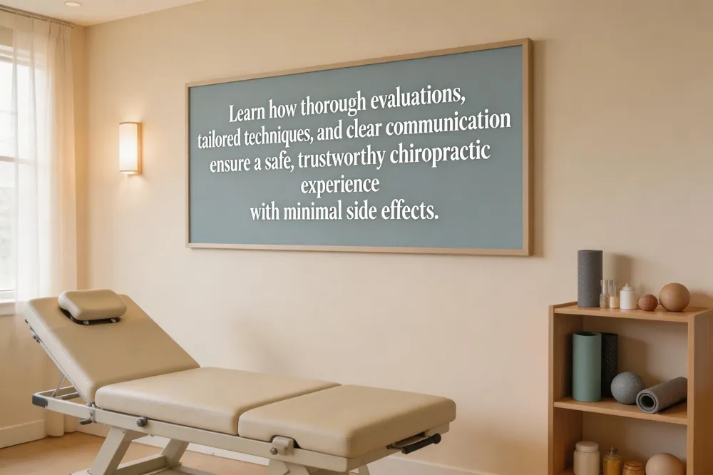 Learn how thorough evaluations, tailored techniques, and clear communication ensure a safe, trustworthy chiropractic experience with minimal side effects.