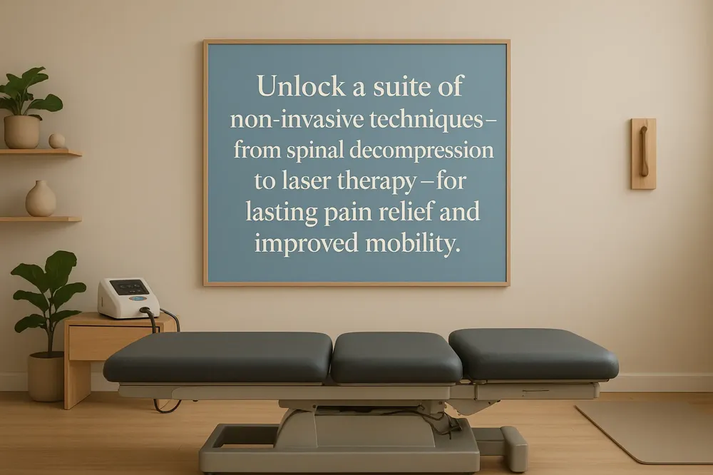 Unlock a suite of non-invasive techniques—from spinal decompression to laser therapy—for lasting pain relief and improved mobility.