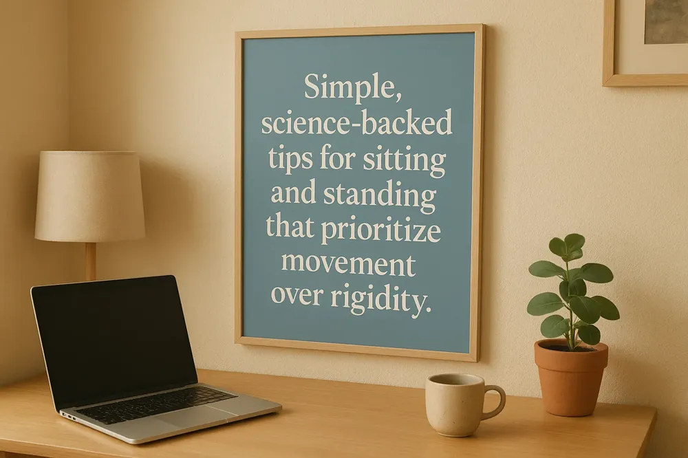 Simple, science-backed tips for sitting and standing that prioritize movement over rigidity.