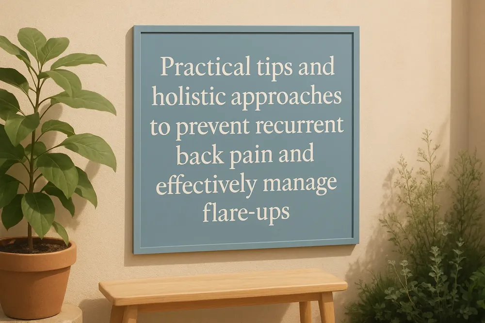 Practical tips and holistic approaches to prevent recurrent back pain and effectively manage flare-ups.
