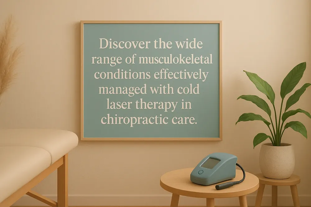 Discover the wide range of musculoskeletal conditions effectively managed with cold laser therapy in chiropractic care.