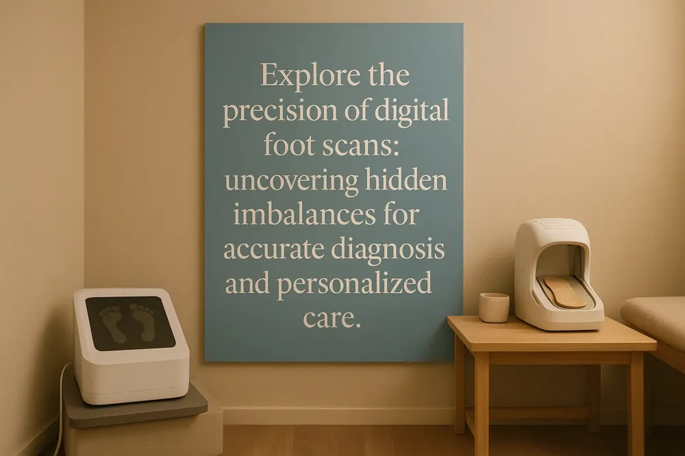 Explore the precision of digital foot scans: uncovering hidden imbalances for accurate diagnosis and personalized care.