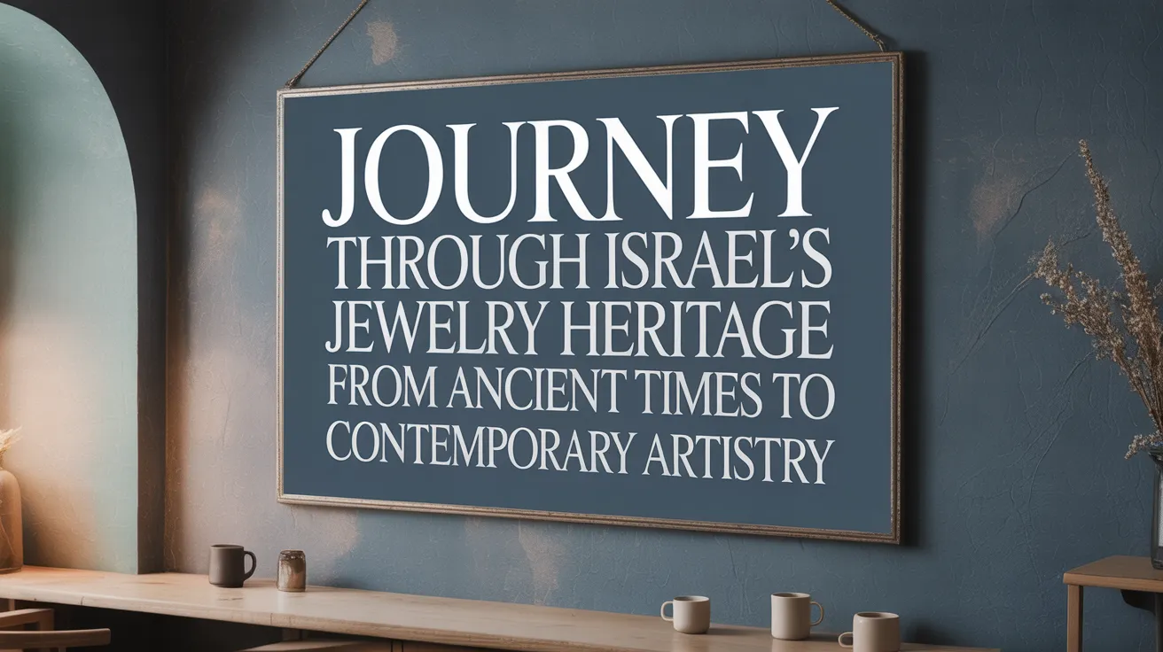 Journey Through Israel's Jewelry Heritage from Ancient Times to Contemporary Artistry