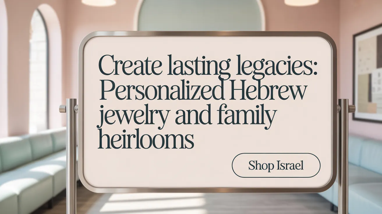 Create lasting Legacies: Personalized Hebrew Jewelry and Family Heirlooms