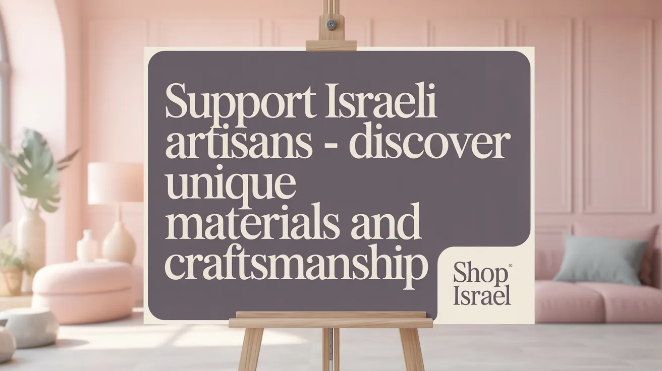 Support Israeli Artisans - Discover Unique Materials and Craftsmanship