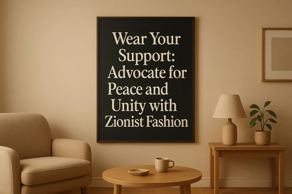 Wear Your Support: Advocate for Peace and Unity with Zionist Fashion