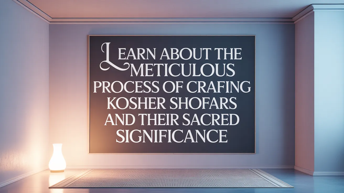 Learn about the meticulous process of crafting kosher Shofars and their sacred significance