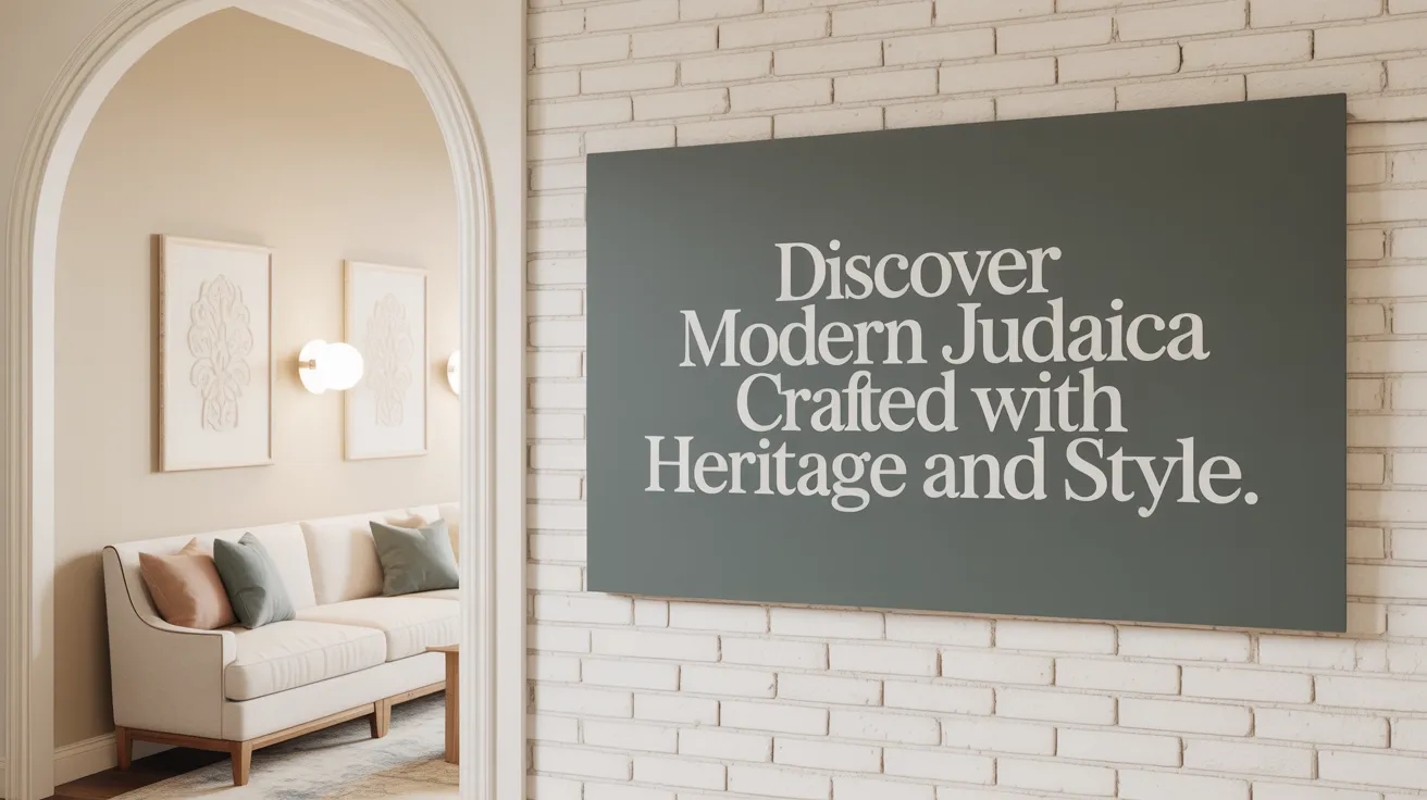 Discover Modern Judaica Crafted with Heritage and Style