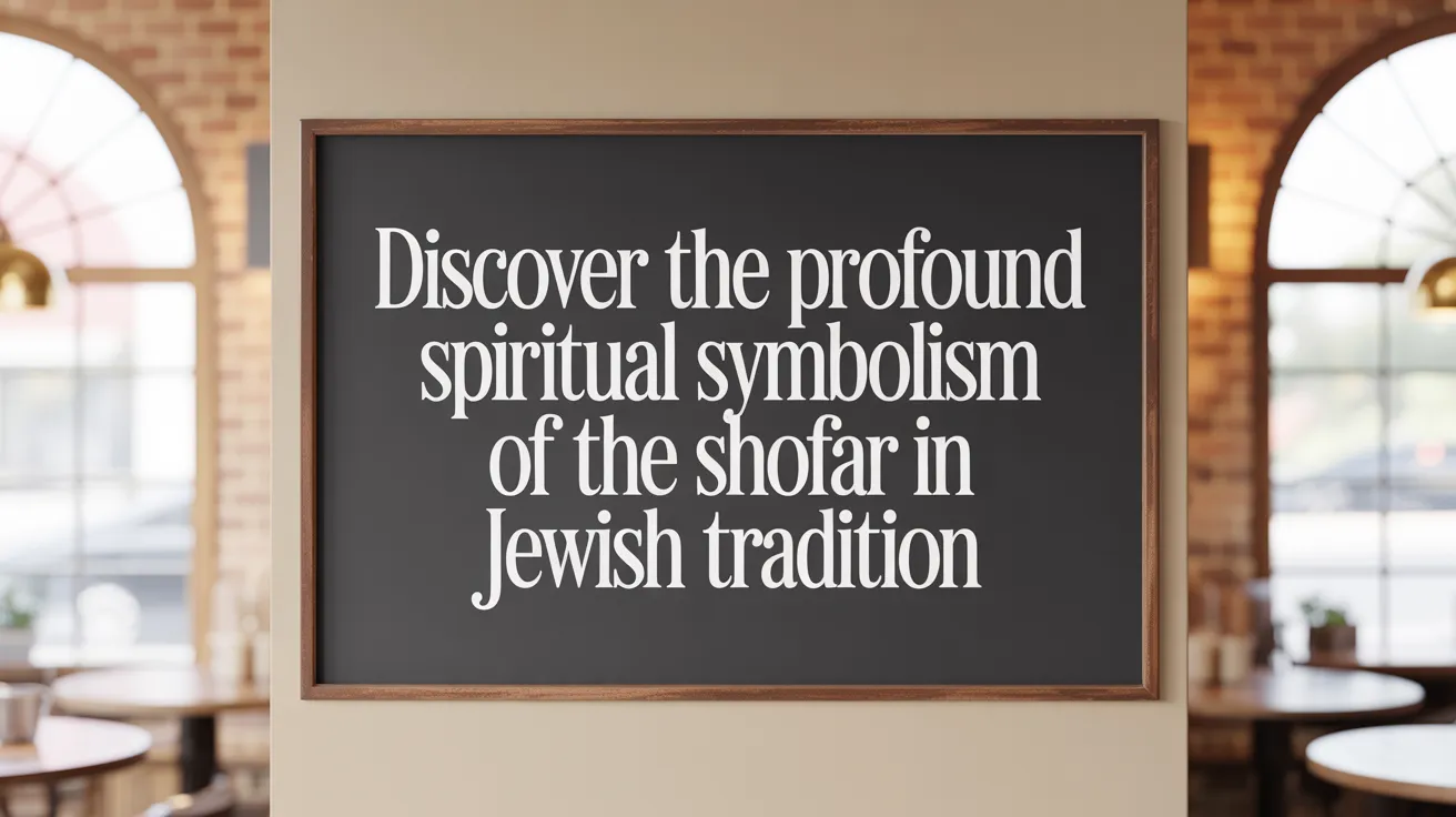Discover the profound spiritual symbolism of the Shofar in Jewish tradition