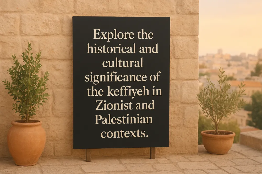 Explore the historical and cultural significance of the keffiyeh in Zionist and Palestinian contexts.