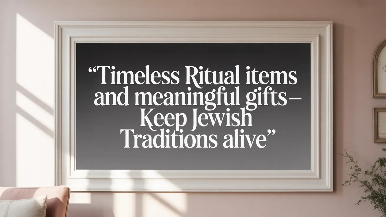 Timeless Ritual Items and Meaningful Gifts—Keep Jewish Traditions Alive