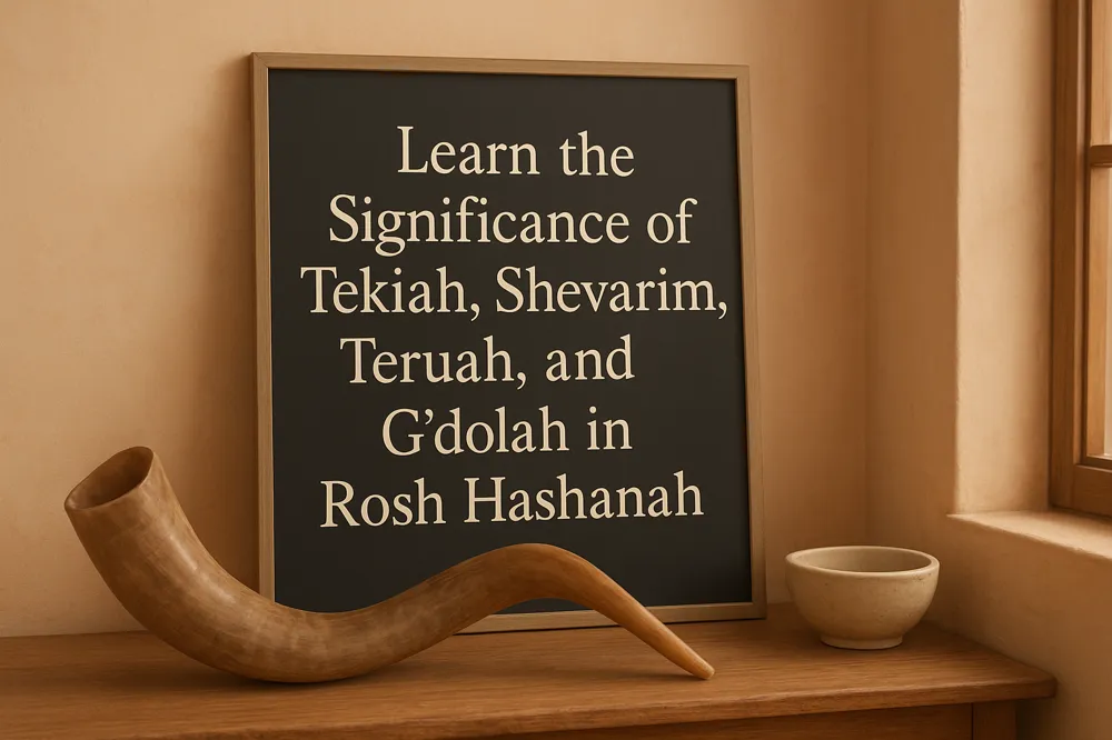 Learn the Significance of Tekiah, Shevarim, Teruah, and G'dolah in Rosh Hashanah