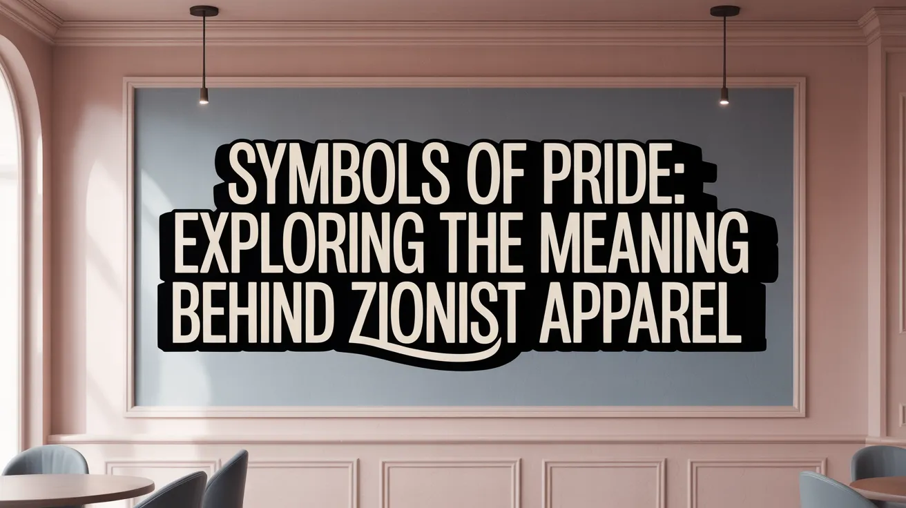Symbols of Pride: Exploring the Meaning Behind Zionist Apparel