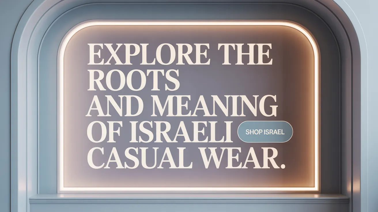 Explore the Roots and Meaning of Israeli Casual Wear