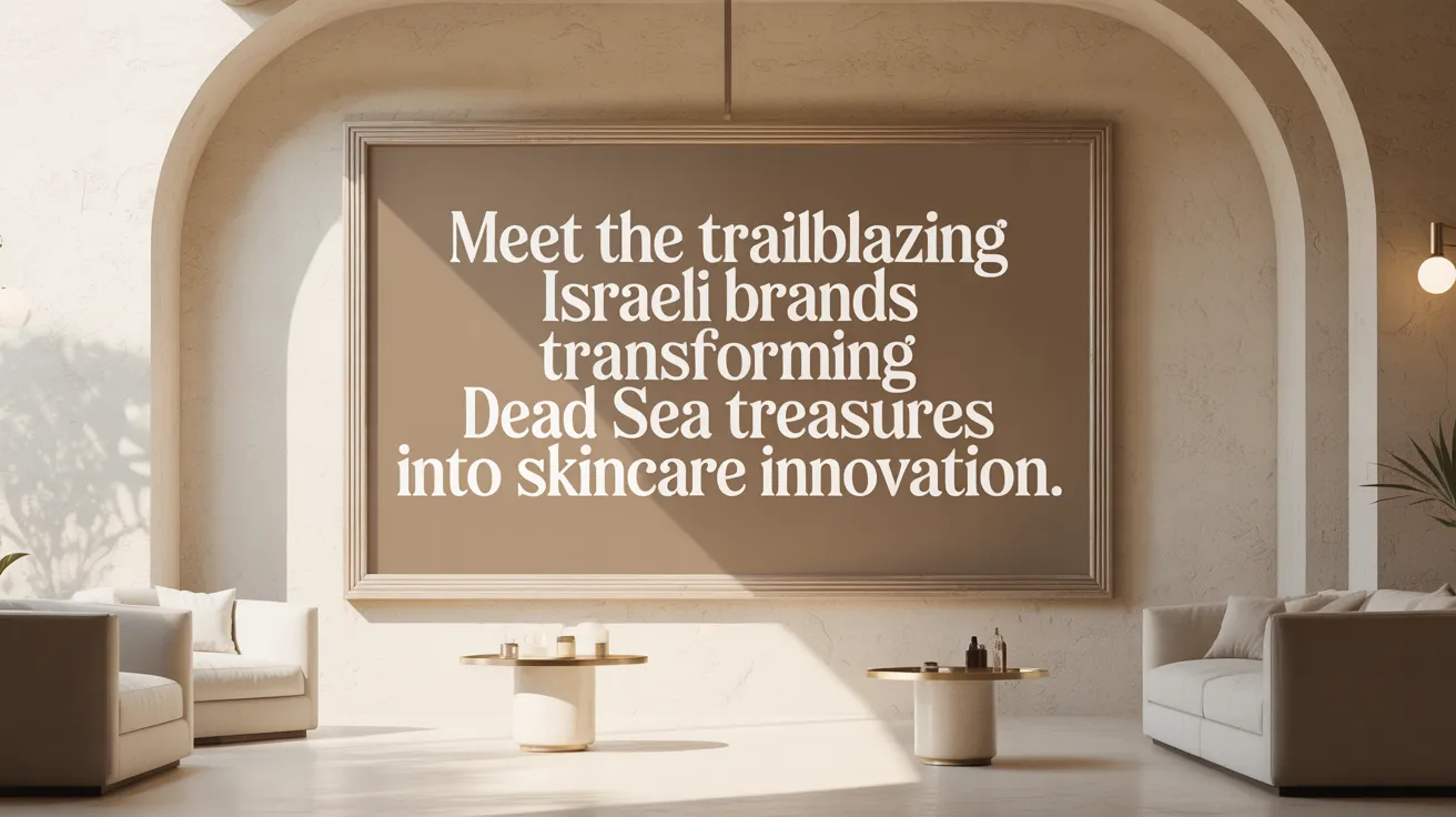 Meet the trailblazing Israeli brands transforming Dead Sea treasures into skincare innovation.