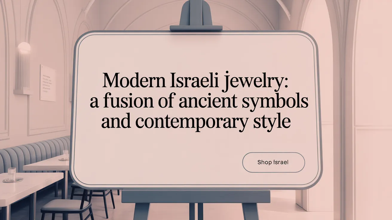 Modern Israeli Jewelry: A Fusion of Ancient Symbols and Contemporary Style