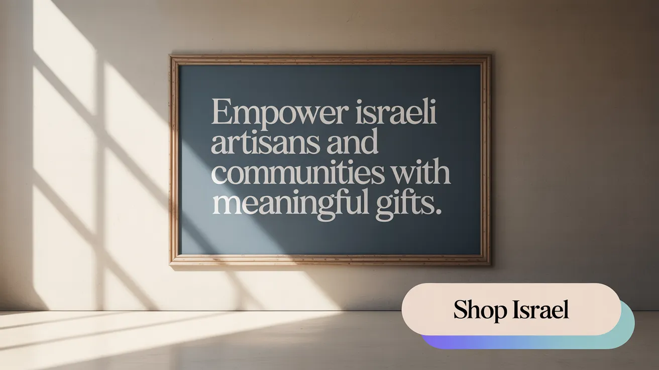 Empower Israeli Artisans and Communities with Meaningful Gifts