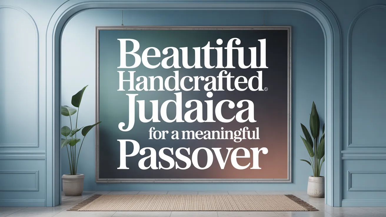 Beautiful Handcrafted Judaica for a Meaningful Passover