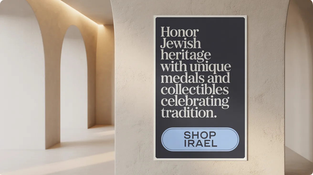 Honor Jewish heritage with unique medals and collectibles celebrating tradition.