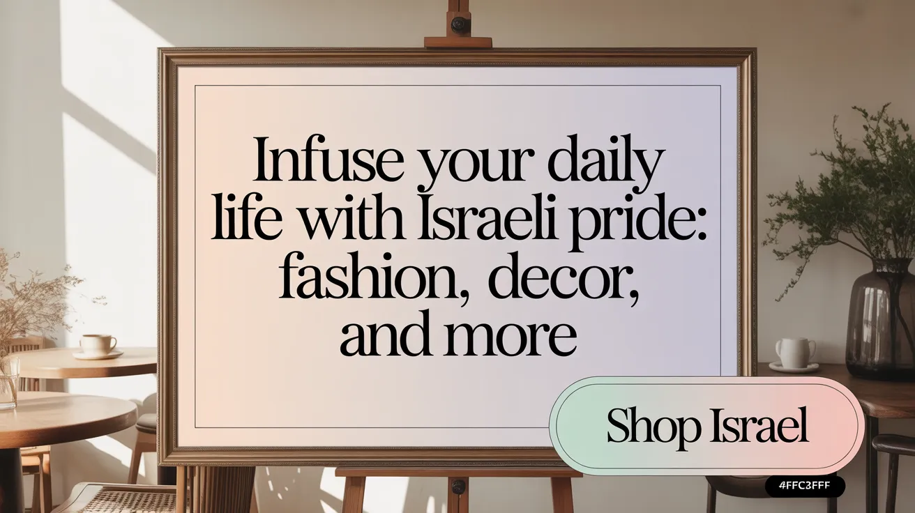 Infuse Your Daily Life with Israeli Pride: Fashion, Decor, and More
