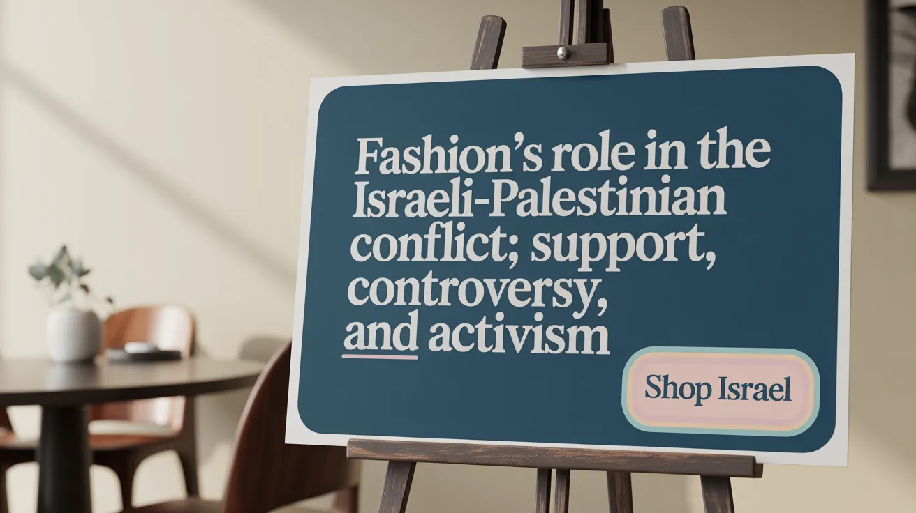 Fashion’s Role in the Israeli-Palestinian Conflict: Support, Controversy, and Activism