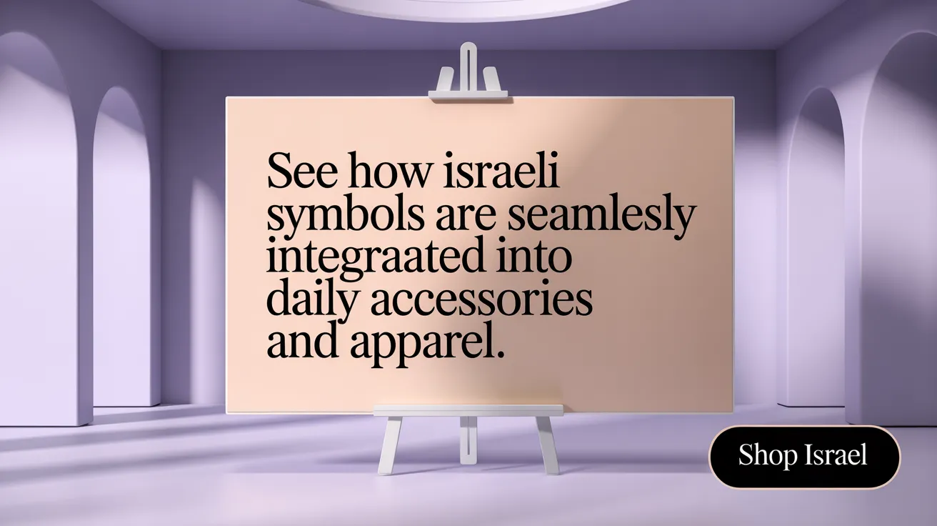 See how Israeli symbols are seamlessly integrated into daily accessories and apparel.