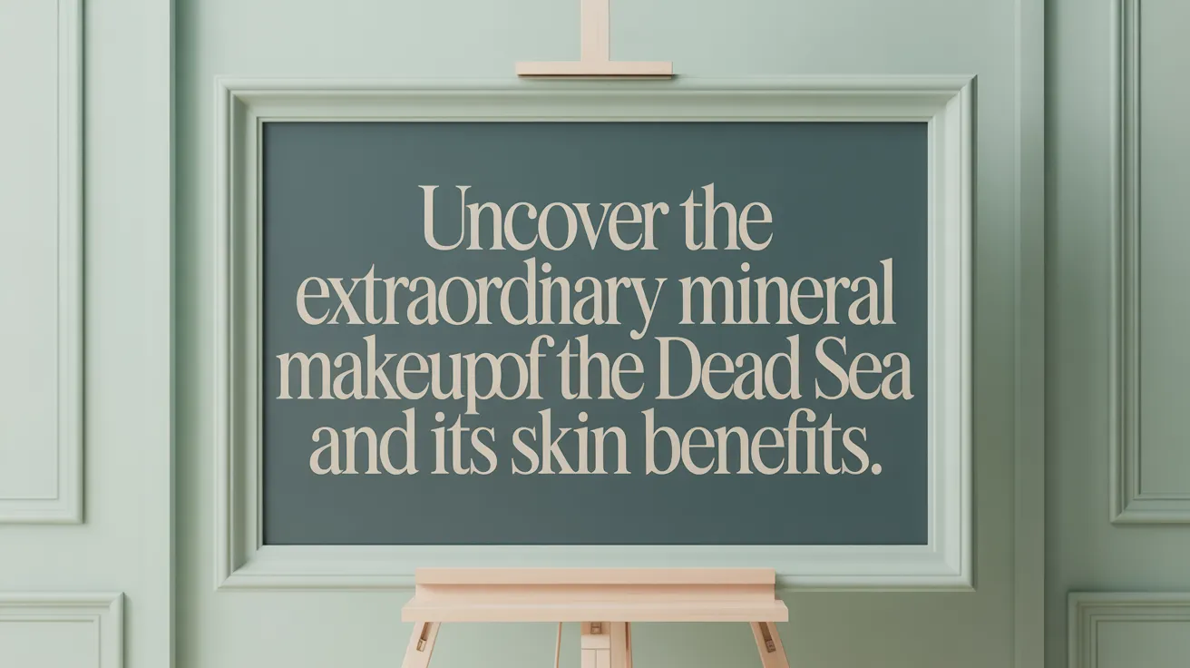 Uncover the extraordinary mineral makeup of the Dead Sea and its skin benefits.