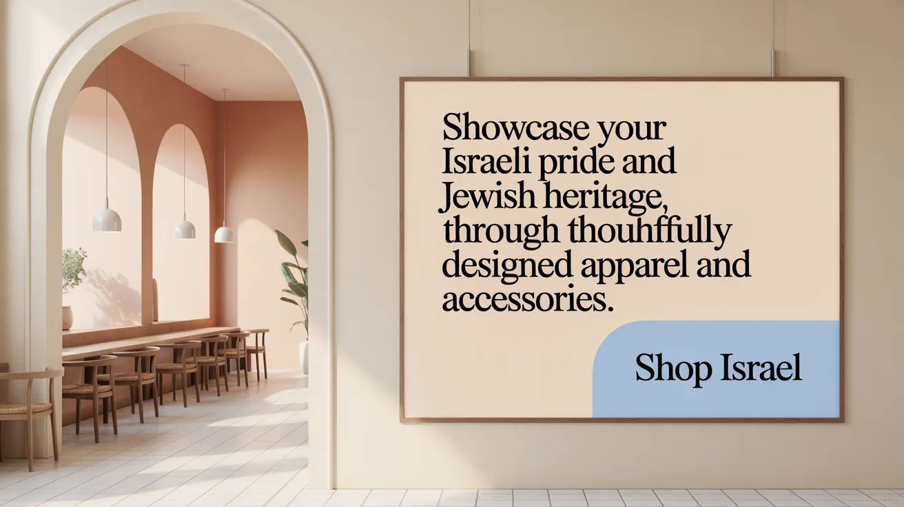 Showcase your Israeli pride and Jewish heritage through thoughtfully designed apparel and accessories.