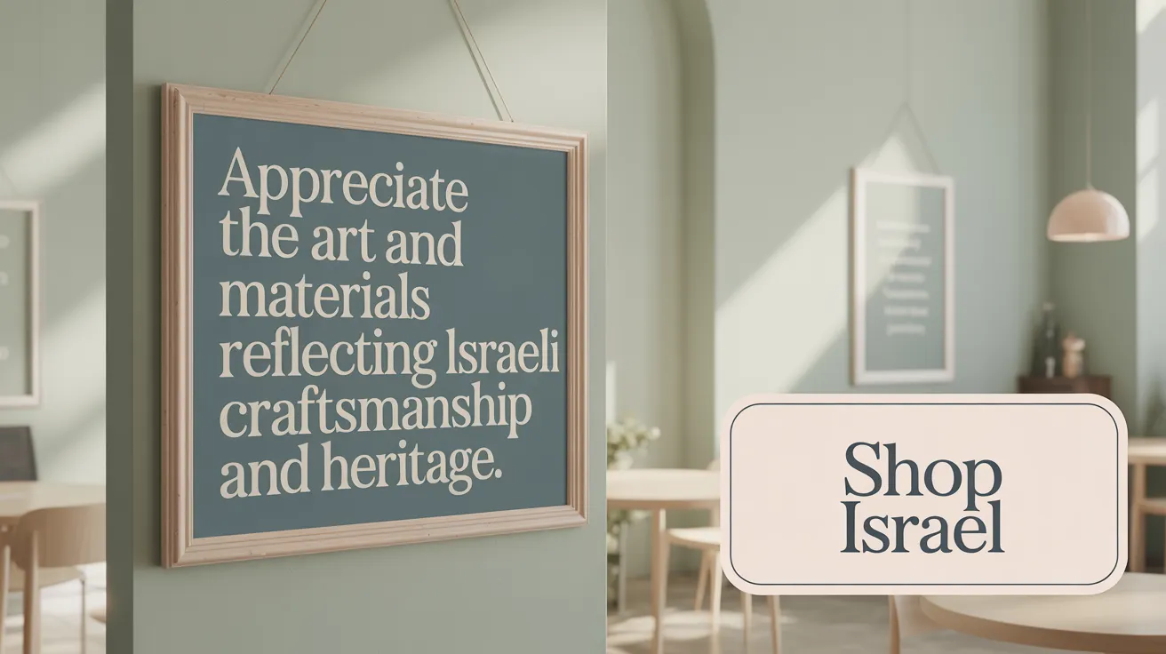 Appreciate the Art and Materials Reflecting Israeli Craftsmanship and Heritage