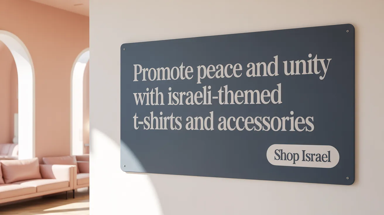 Promote Peace and Unity with Israeli-Themed T-Shirts and Accessories