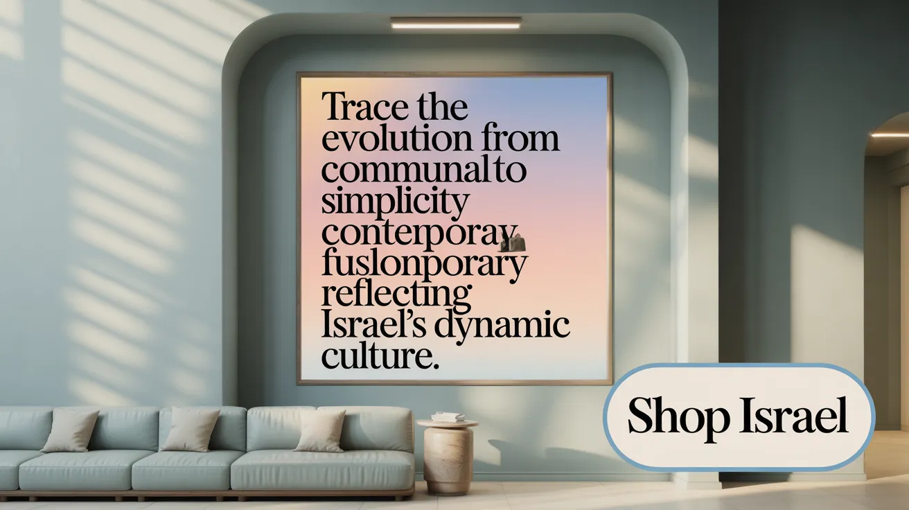 Trace the evolution from communal simplicity to contemporary fusion reflecting Israel’s dynamic culture.