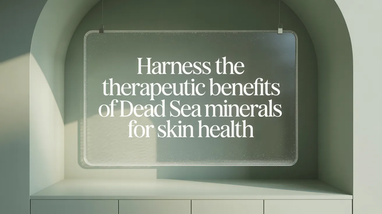 Harness the Therapeutic Benefits of Dead Sea Minerals for Skin Health