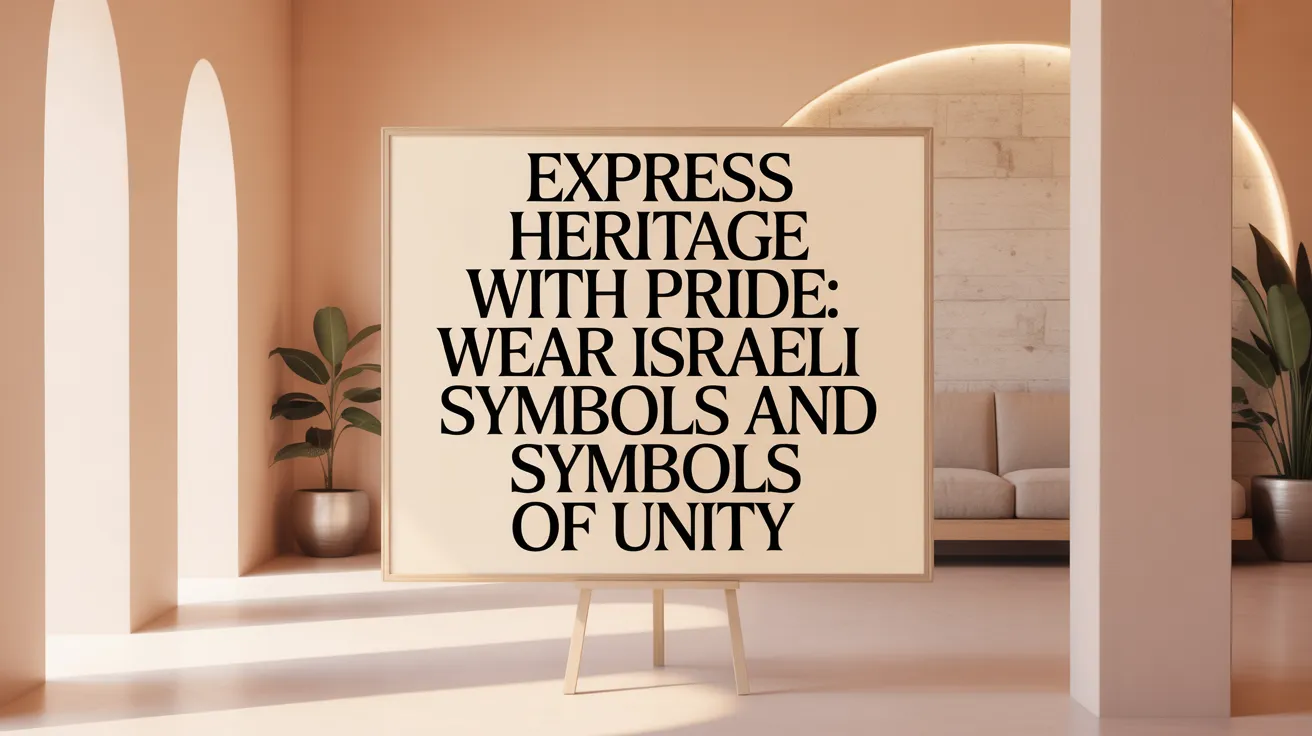 Express Heritage with Pride: Wear Israeli Symbols and Symbols of Unity