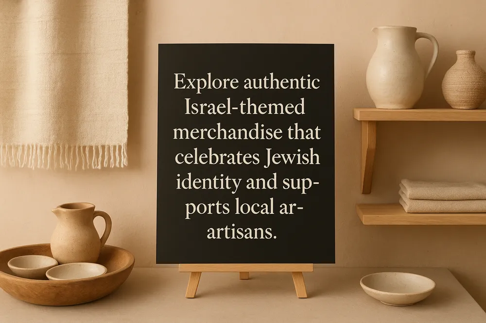 Explore authentic Israel-themed merchandise that celebrates Jewish identity and supports local artisans.