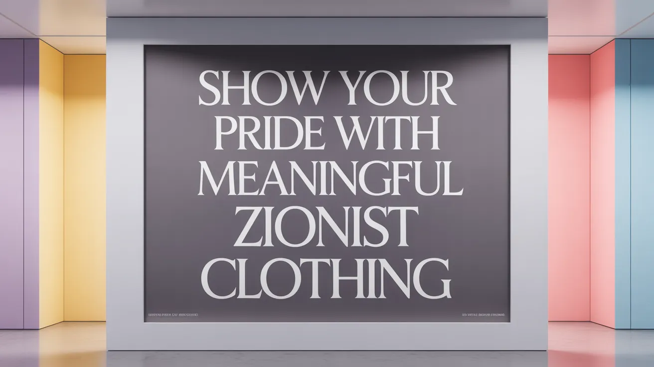 Show Your Pride with Meaningful Zionist Clothing