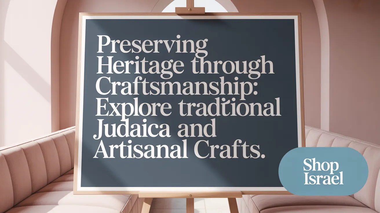 Preserving heritage through craftsmanship: Explore traditional Judaica and artisanal crafts.