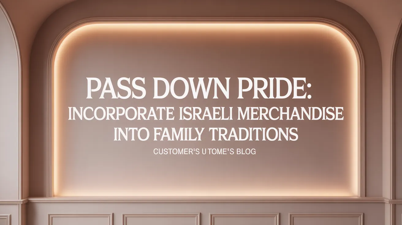 Pass Down Pride: Incorporate Israeli Merchandise into Family Traditions