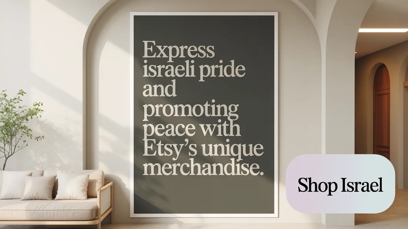 Express Israeli Pride and Promoting Peace with Etsy's Unique Merchandise