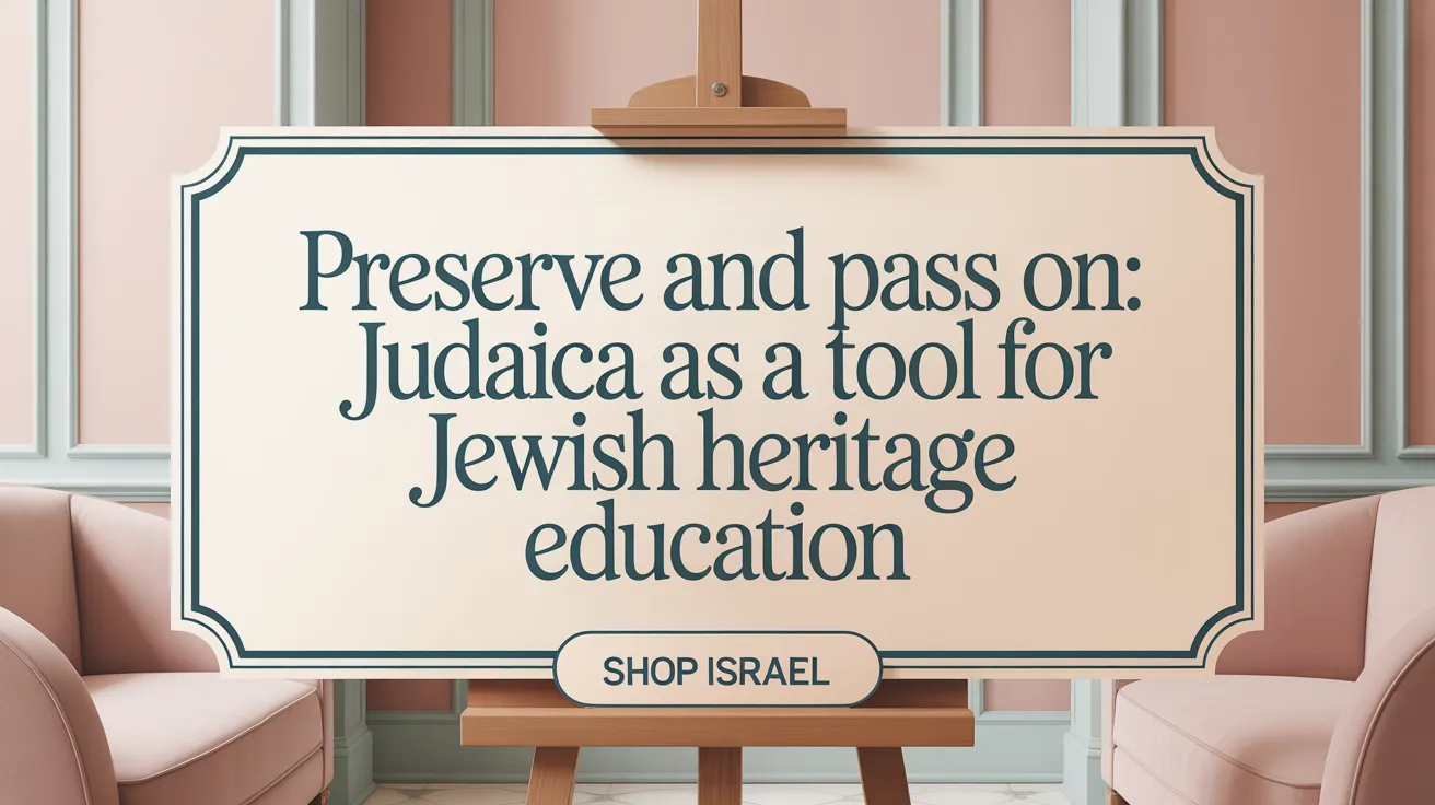 Preserve and Pass On: Judaica as a Tool for Jewish Heritage Education