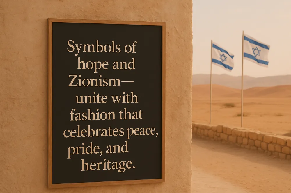 Symbols of hope and Zionism—unite with fashion that celebrates peace, pride, and heritage.