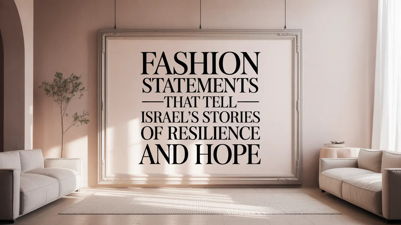 Fashion Statements That Tell Israel's Stories of Resilience and Hope