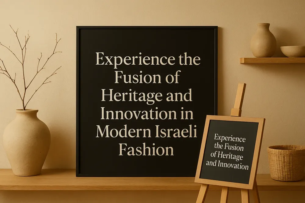 Experience the Fusion of Heritage and Innovation in Modern Israeli Fashion