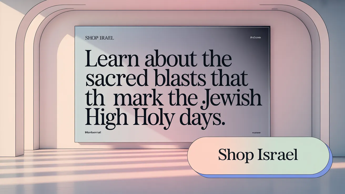Learn about the sacred blasts that mark the Jewish High Holy Days.