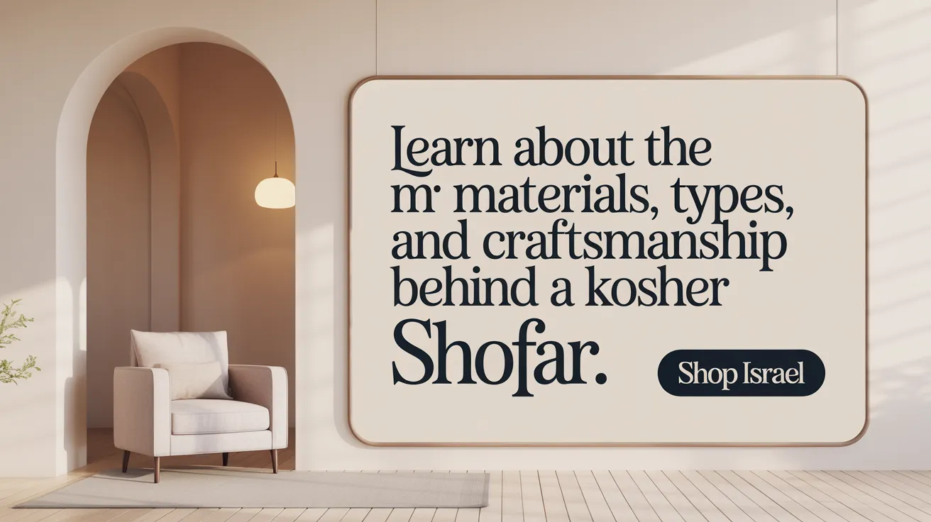 Learn about the materials, types, and craftsmanship behind a kosher shofar.