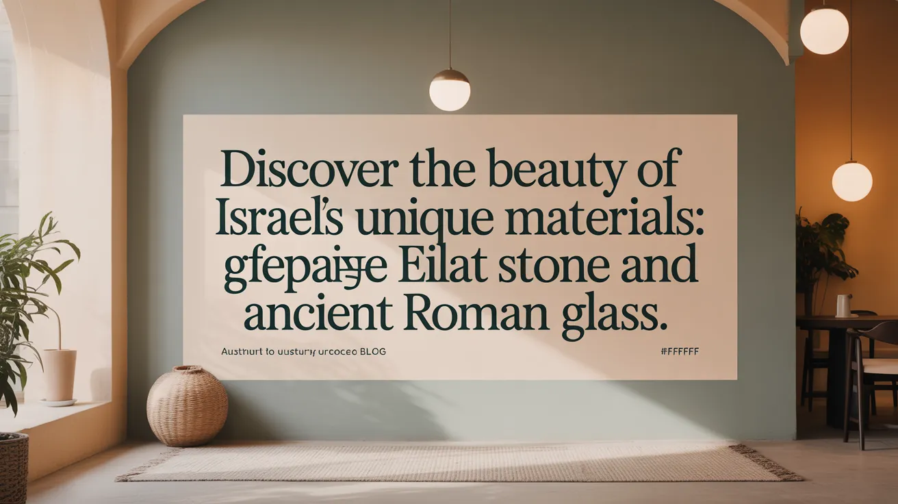 Discover the beauty of Israel’s unique materials: Eilat stone and ancient Roman glass.