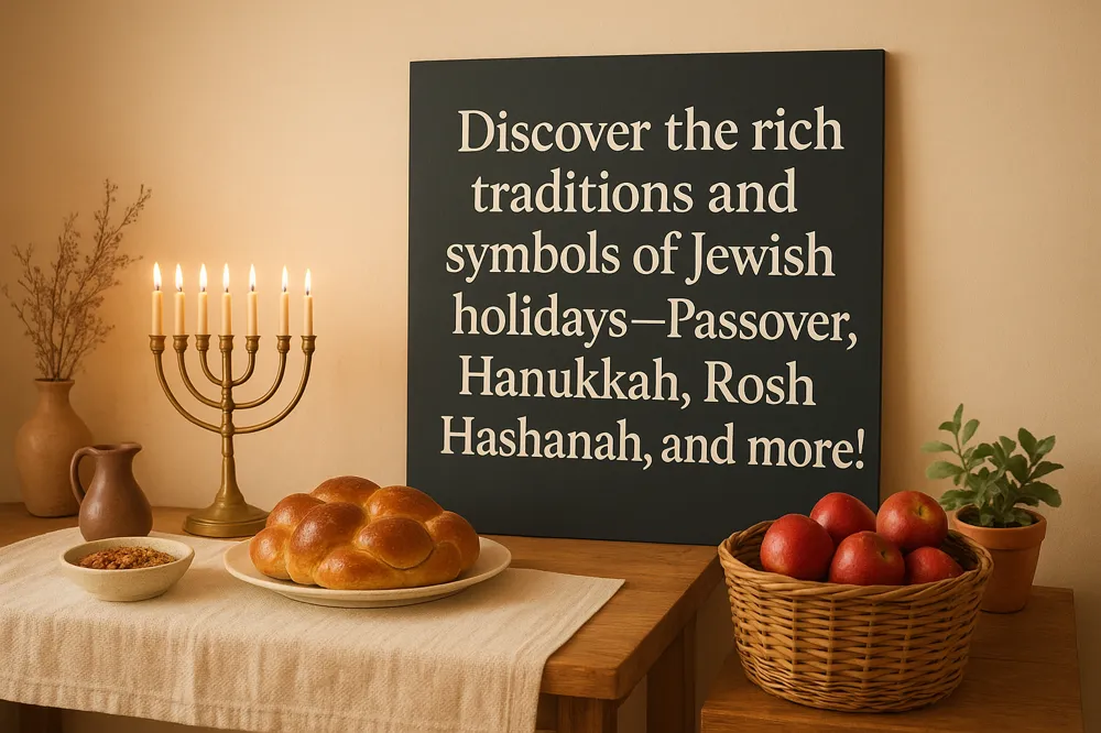 Discover the rich traditions and symbols of Jewish holidays—Passover, Hanukkah, Rosh Hashanah, and more!